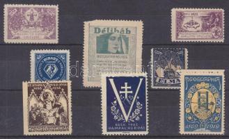 1919-1942 8 db ritka magyar levélzáró