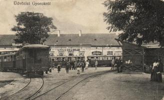 Gyorok Nádasy square, hotel, tramway junction