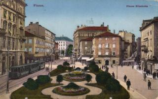 Fiume Elisabeth square, Café Adria, tram (EK)