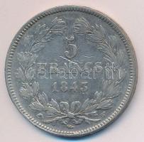 Franciaország 1834W. 5Fr Ag T:3 France 1834W. 5 Francs Ag C:F