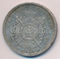 Franciaország 1869BB. 5Fr Ag "III. Napóleon" T:2-/3 France 1869BB. 5 Francs Ag "Napoleon III" C:VF/F