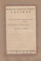 ~1920 Magyar Királyi Posta dísztávirat