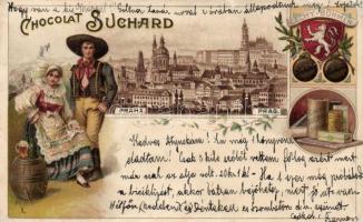 Praha Suchard chocolate litho