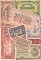 1920-46. 43db papírpénz a korona pengő korszakból,közte V.H. pengők és adópengők is T:II,II-,III