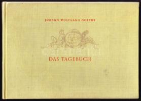 ~1960 Johann Wolfgang Goethe: Das Tagebuch, évkönyv színes illusztrációkkal, kiadói egészvászon kötésben, szép állapotban