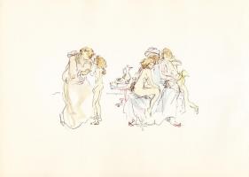 ~1960 Johann Wolfgang Goethe: Das Tagebuch, évkönyv színes illusztrációkkal, kiadói egészvászon köté...