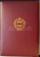 Műbőr oklevéltartó Kádár-címerrel új állapotban 23x33cm