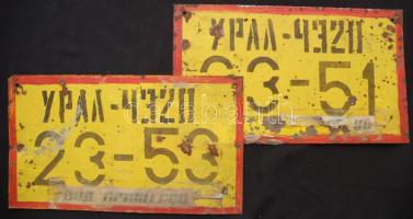 3db klf szovjet fém tábla különböző méretben
