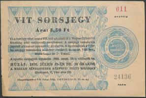 1959. VIT sorsjegy 3,5Ft