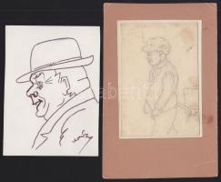 3db klf technikával készült rajz (ceruza, filc, akvarell)