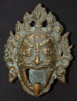 Ördögfejes bronz hamuzó 10x8cm