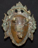 Ördögfejes bronz hamuzó 10x8cm