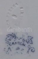 4db klf dekoratív porcelán tányér + 1db porcelán kacsó (törött, de javítva)