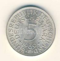 NSZK 1969F 5M Ag T:2 GFR 1969F 5 Mark Ag C:XF