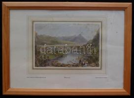 2db üvegezett keret svájci nyomattal 32x23cm