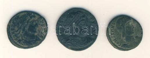 Római Császárság 3db kisbronz T:2,2-
