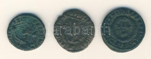 Római Császárság 3db kisbronz T:2-,3