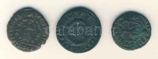 Római Császárság 3db kisbronz T:2-,3