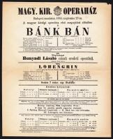 1884 A M. kir. Operaház nyitó előadásának kisméretű plakátja 18x23 cm