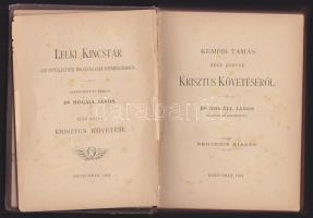 1891 Kempis Tamás négy könyve Krisztus követéséről, Nagyvárad, kiadói dombornyomott egészvászon kötésben, megviselt állapotban