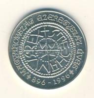 1996. "Magyarország 1100 éves" Ag (835) emlékérem (6g/27mm) T:1-