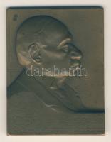 Csillag István (1881-1968) 1913. "lovag Falk Zsigmond 70 éves nyomdászságának emlékére" bronz emlékplakett (60x47mm) T:2-