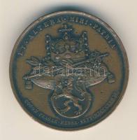 Boehm József Dániel (1881-1968) 1836. Mária Anna (V. Ferdinánd felesége) prágai koronázása, bronz piefort emlékérem (47mm) T:2- ütésnyomok