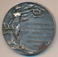 Nagy-Britannia - A. Wyon: 1906. "VII. Edward" ezüstözött Br emlékérem (51mm) T:2- Great Britain - A. Wyon: 1906. "King Edward VII" silver plated Br medallion (51mm) C:VF