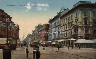 Budapest VII. Rákóczi út, villamosok