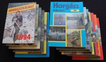 Horgászkalauz éves kalendárium 13 kötete szép állapotban (1978-1988, 1990, 1994)