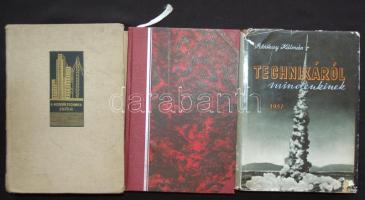 3db technika témájú könyv 1920-tól rengeteg képpel és leírással