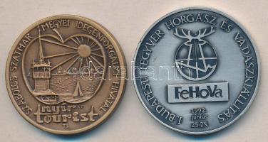 1992. "FEHOVA" kiállítás fém emlékérem + DN Csaroda-Szabolcs Szatmár Megyei Idegenforgalmi...