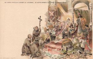 István and Astrik litho 5 kr Ga. s: Kimnach