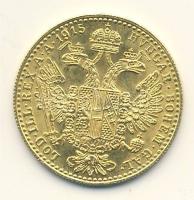 Ausztria 1915. 1D Au "Ferenc József" (3.49g) utánveret T:1- Austria 1915. 1 Ducat Au "Franz Joseph I" (3.49g) restrike C:AU