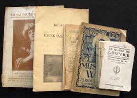 5db régi művészeti és árverési katalógus 1920-tól, közte az Ernst múzeum aukciói