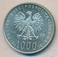 Lengyelország 1982. 1000Zl Ag "II.János Pál pápa látogatása" T:2 Poland 1982. 1000 Zlotych Ag "Visit of Pope John Paul II" C:XF