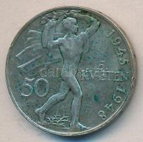 Csehszlovákia 1948. 50K Ag "Prágai felkelés 3. évfordulója" T:2- Czechoslovakia 1948. 50 Korun Ag "3rd Anniversary Prague uprising" C:VF
