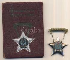 1953. Sztahanovista kitüntetés adományozói igazolvánnyal T:2-