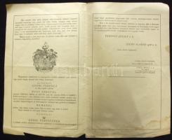1909 Illyefalvi Gödri Ferenc részére kiállított címereslevél nyomtatott szöveges másolata. 4p