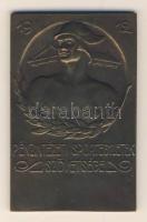 1912. "Pénzintézeti Sportegyletek Szövetsége" Br emlékplakett (48x74mm) T:1-