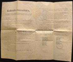 1919 a Magyar Fényképészek Szervezete, valamint a Fényképész és Rokonszakú Munkások Országos Szövetsége által kötött kollektív szerződés 4 nyomtatott oldal