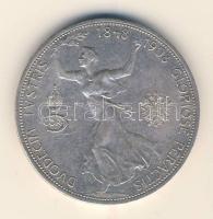 Ausztria 1908. 5K Ag "Jubileum" T:3 Austria 1908. 5 Corona Ag "Jublilee" C:F