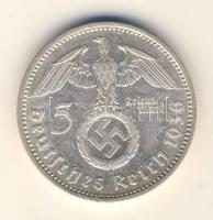 Német 3. Birodalom 1936E 5M Ag "Hindenburg" T:2- German Third Reich 1936E 5 Marks Ag "Hindenburg" C:VF