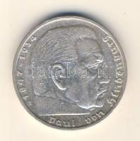 Német 3. Birodalom 1936E 5M Ag "Hindenburg" T:2-
German Third Reich 1936E 5 Marks Ag &quot...
