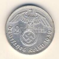 Német 3. Birodalom 1939D 2M Ag "Hindenburg" T:2- German Third Reich 1939D 2 Marks Ag "Hindenburg" C:VF