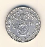 Német 3. Birodalom 1939B 2M Ag "Hindenburg" T:2- German Third Reich 1939B 2 Marks Ag "Hindenburg" C:VF