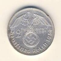 Német 3. Birodalom 1939J 2M Ag "Hindenburg" T:2- German Third Reich 1939J 2 Marks Ag "Hindenburg" C:VF