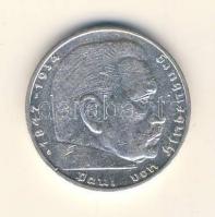 Német 3. Birodalom 1937G 2M Ag "Hindenburg" T:2-
German Third Reich 1937G 2 Marks Ag &quot...