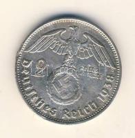 Német 3. Birodalom 1938J 2M Ag "Hindenburg" T:3 German Third Reich 1938J 2 Marks Ag "Hindenburg" C:F