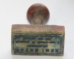 Bélyegző: "Bathó Imre Vendéglős Budapest VI: mozsár u. 6." felirattal